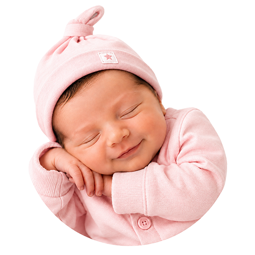 Blush & Soft Pink — baby girl gift direction, illustrative; contents vary