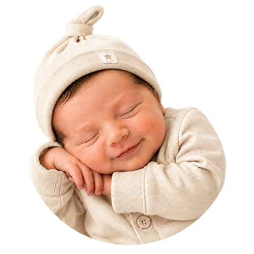 Soft Neutrals — baby gift direction, illustrative; contents vary