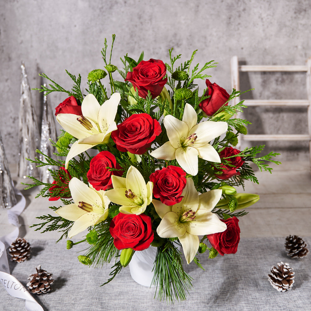 Holiday Flower Arrangement - Gift Baskets Delivery