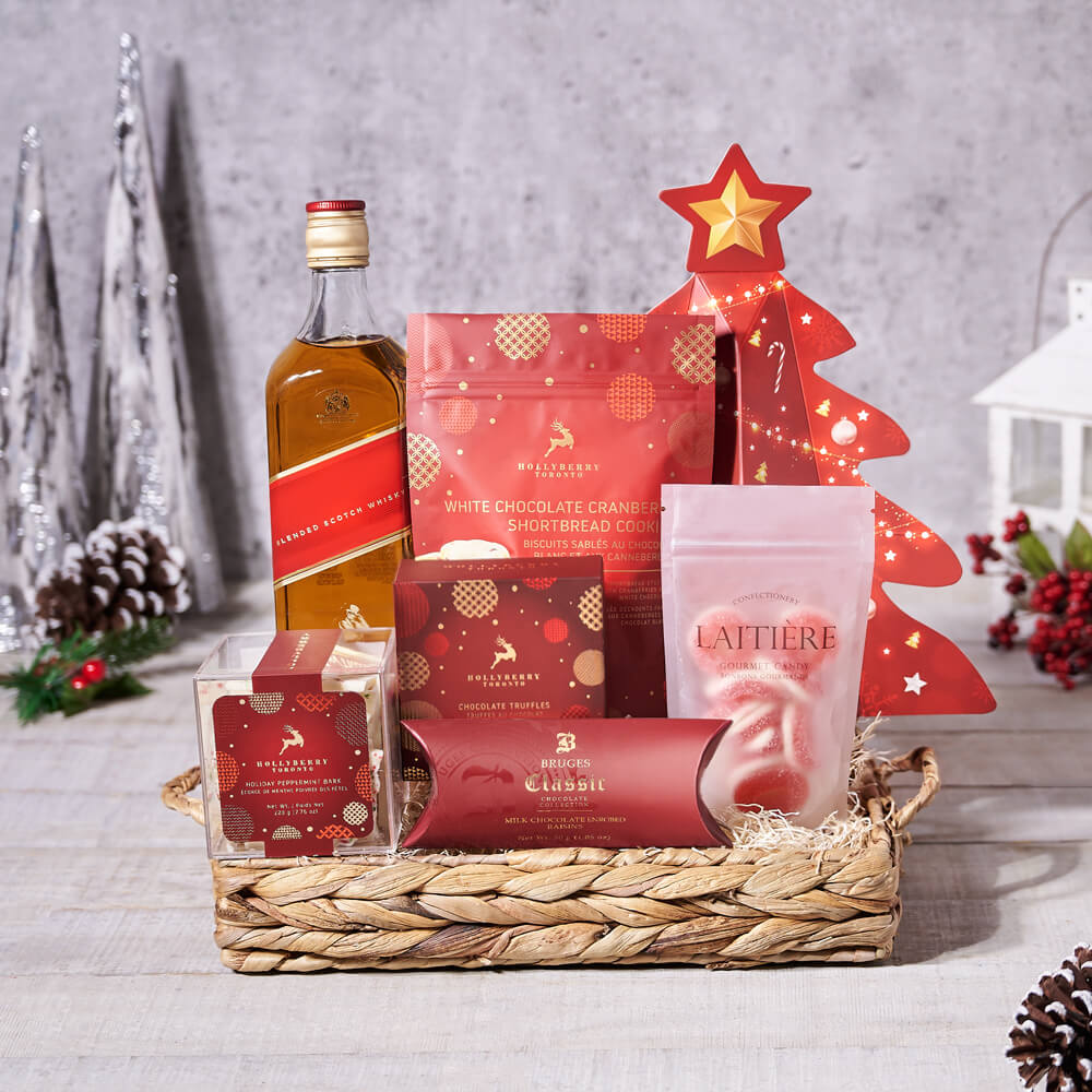 Christmas Delights With Whiskey - Gift Baskets Delivery