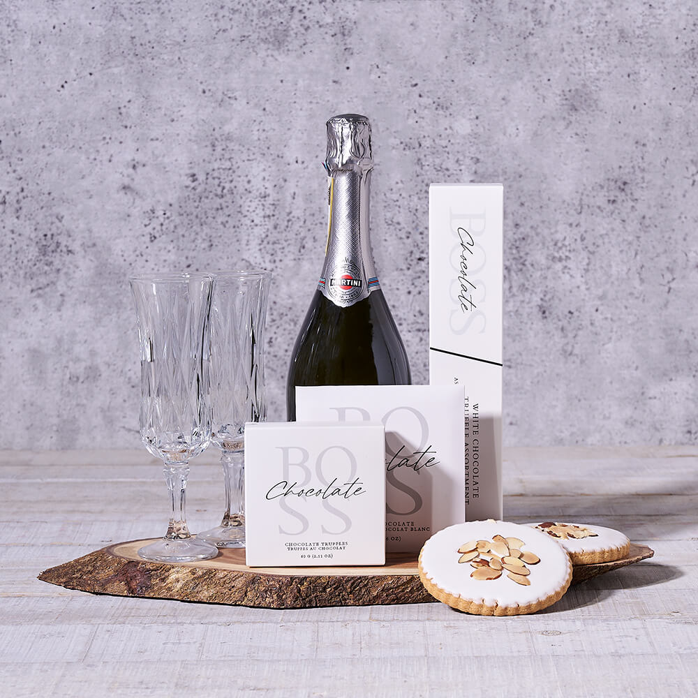 Sparkling Wine & Dessert Gift Board - Gift Baskets Delivery