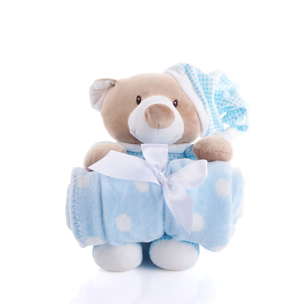 Oscar Nighttime Bear & Blanket - Gift Baskets Delivery