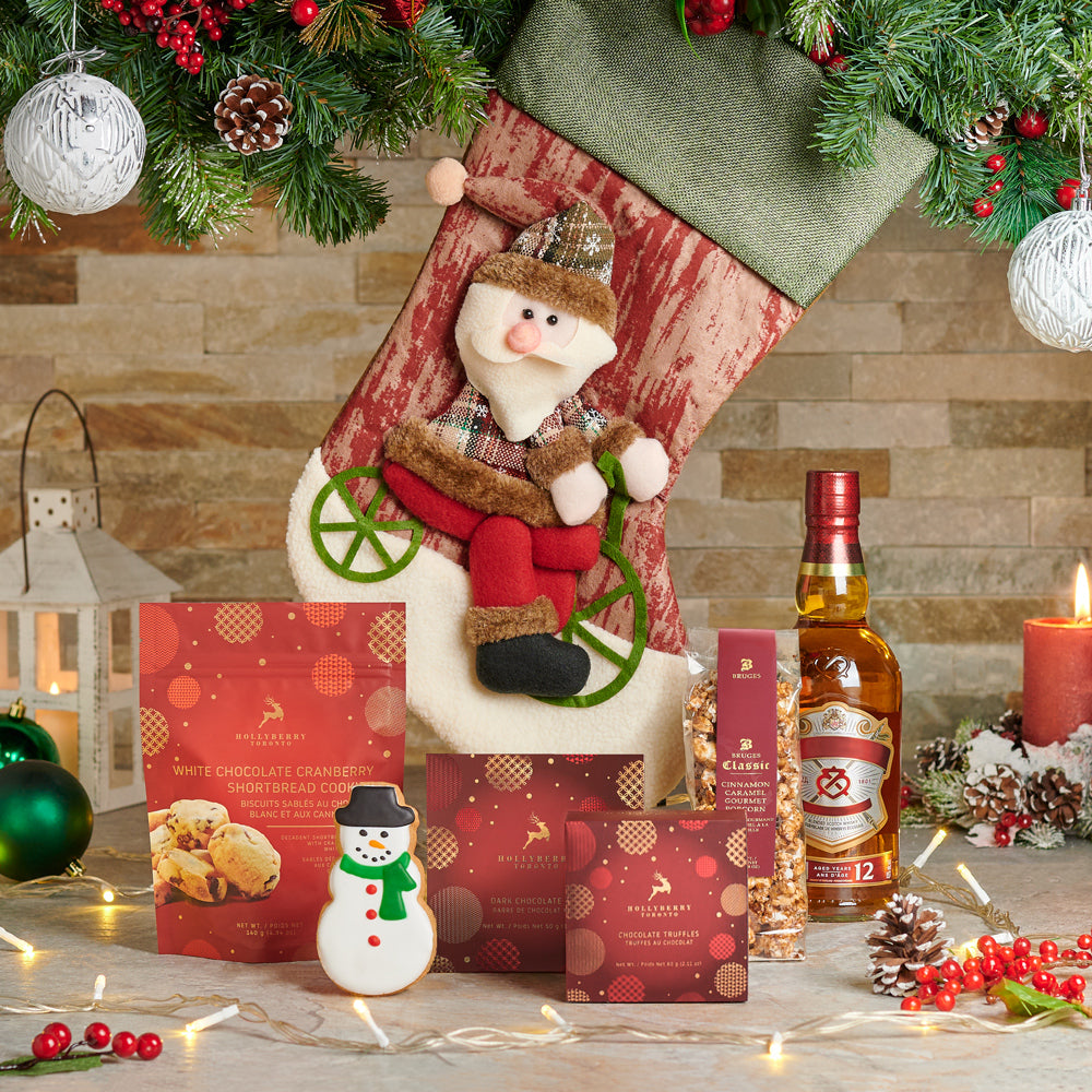 Warm Holiday Stocking Gift Set - Gift Baskets Delivery