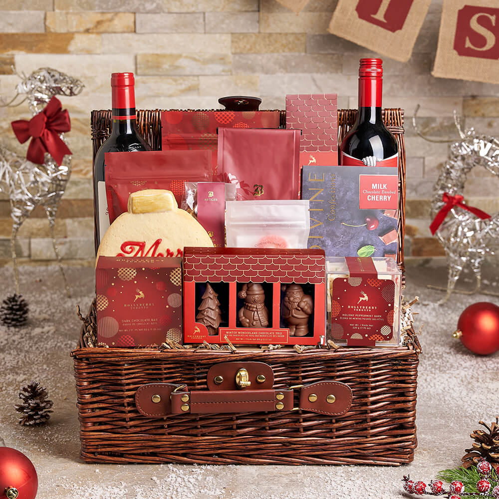 Ample Holiday Wine & Treats Gift Set - Gift Baskets Delivery