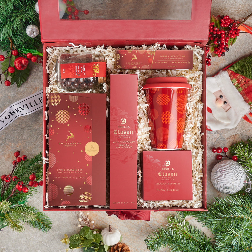 Holiday Chocolate Connoisseur Gift Basket - Gift Baskets Delivery