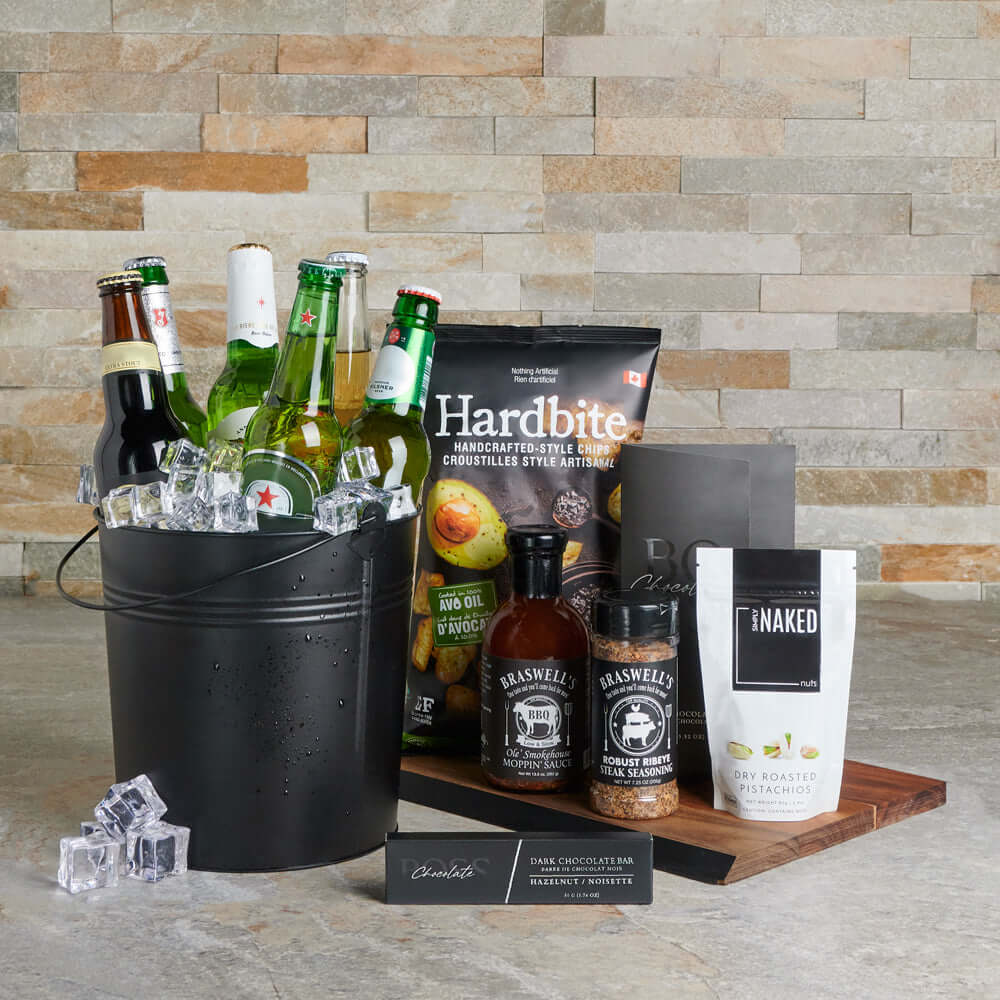 Sumptuous Beer & Snack Sampler Board - Gift Baskets Delivery