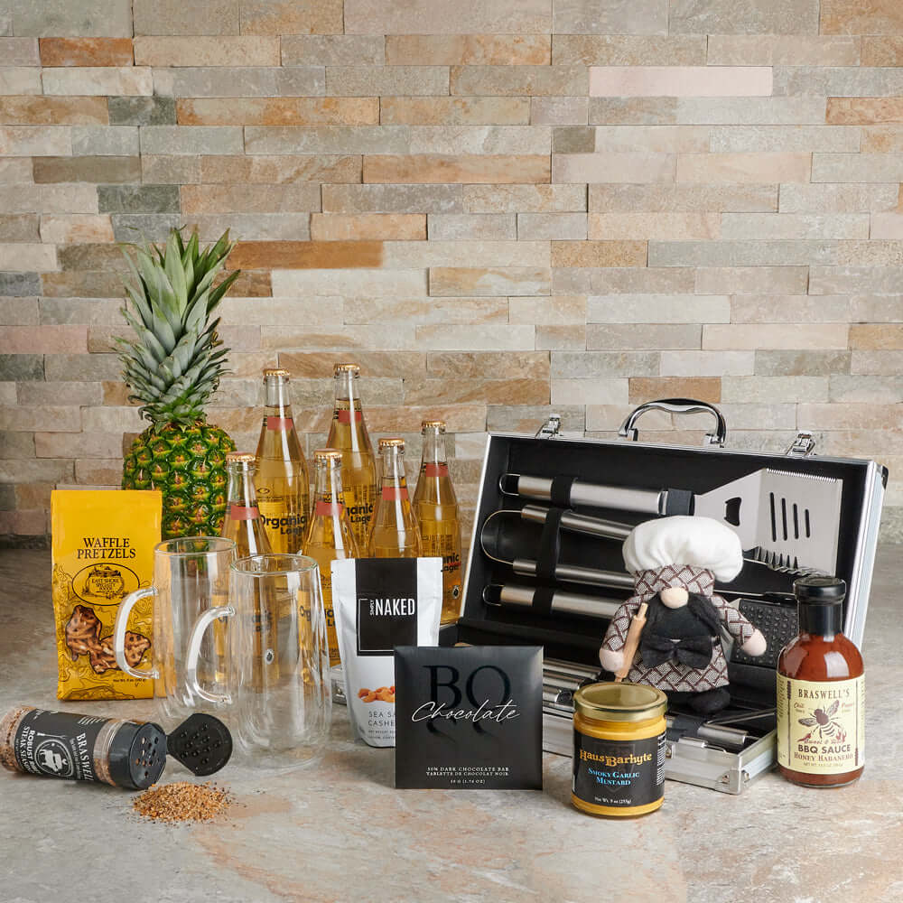 Zesty BBQ Gift Set with Beer - Gift Baskets Delivery