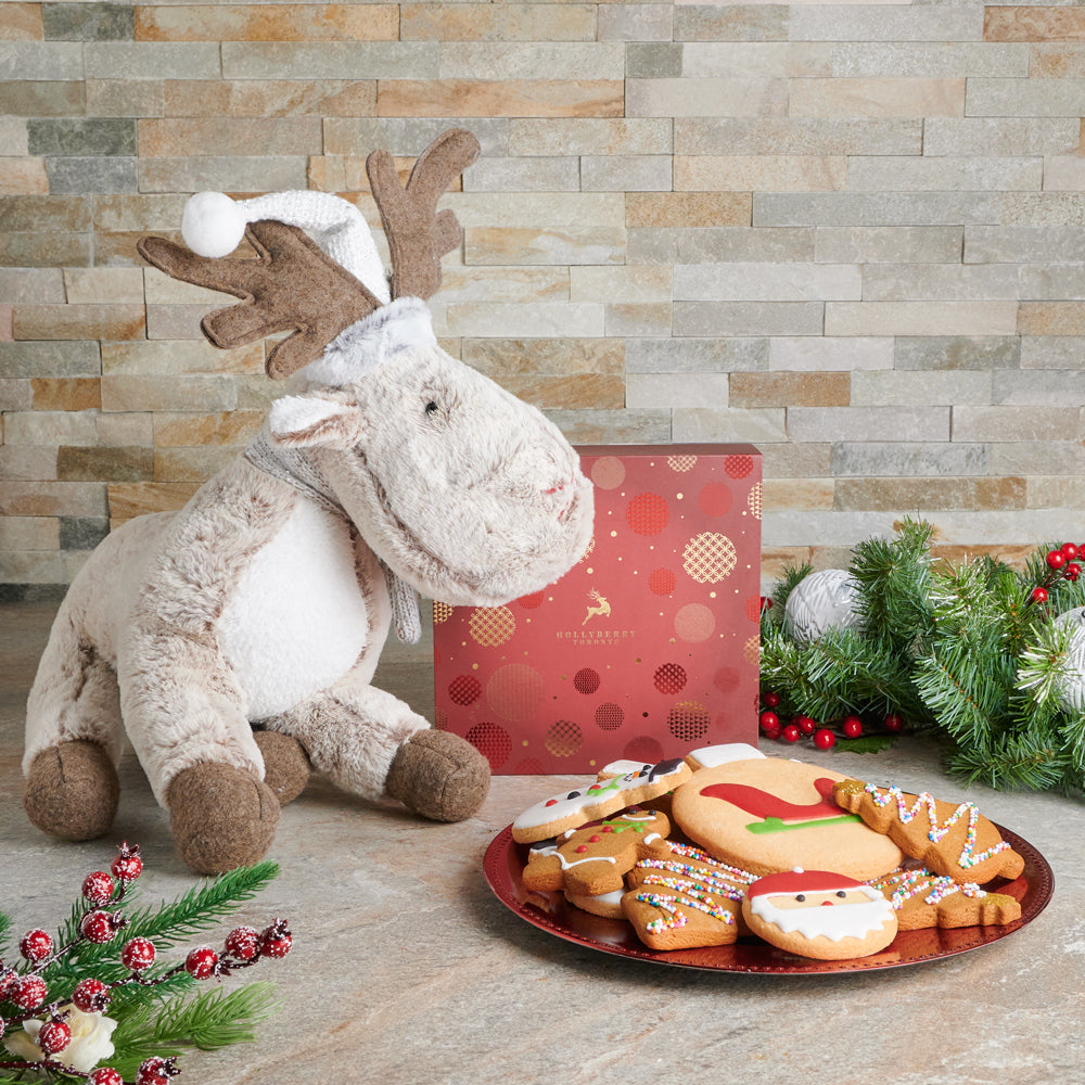 The Cookie Reindeer Gift Basket - Gift Baskets Delivery