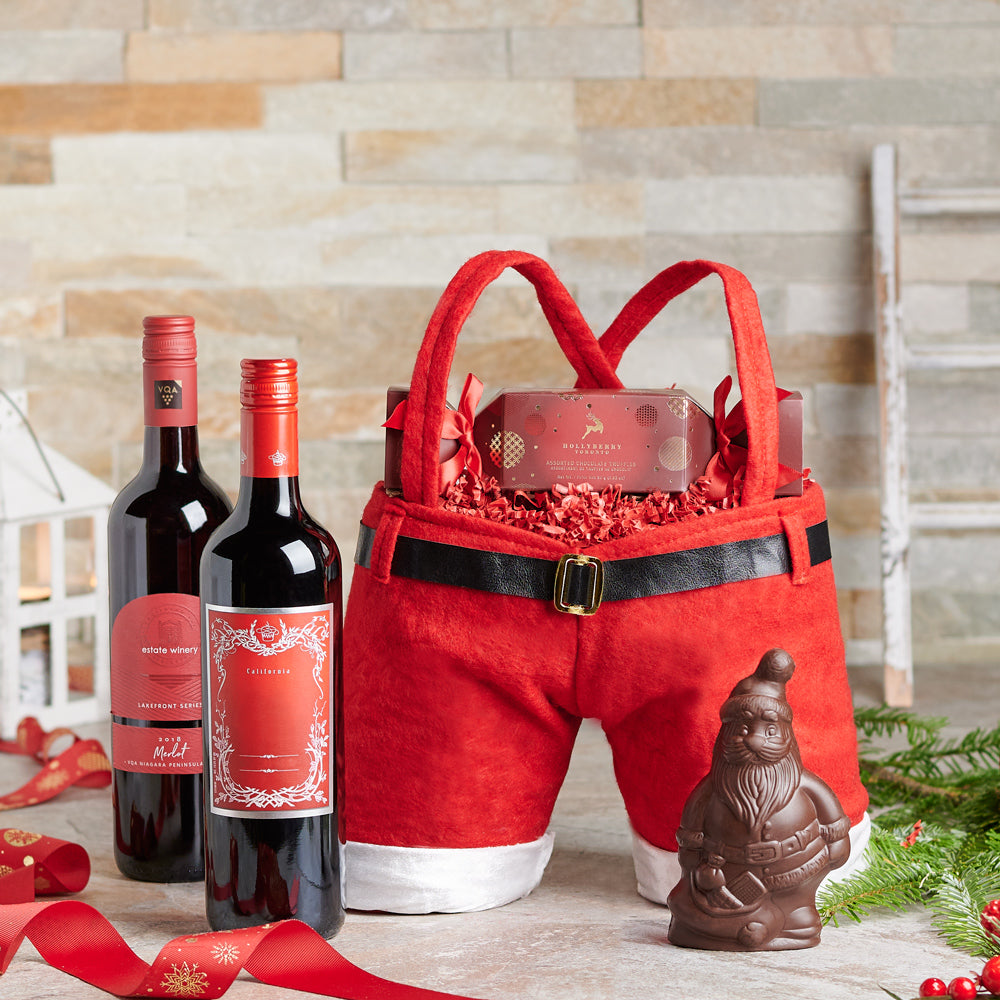 Old Saint Nick's Trousers and Treats Gift Basket - Gift Baskets Delivery