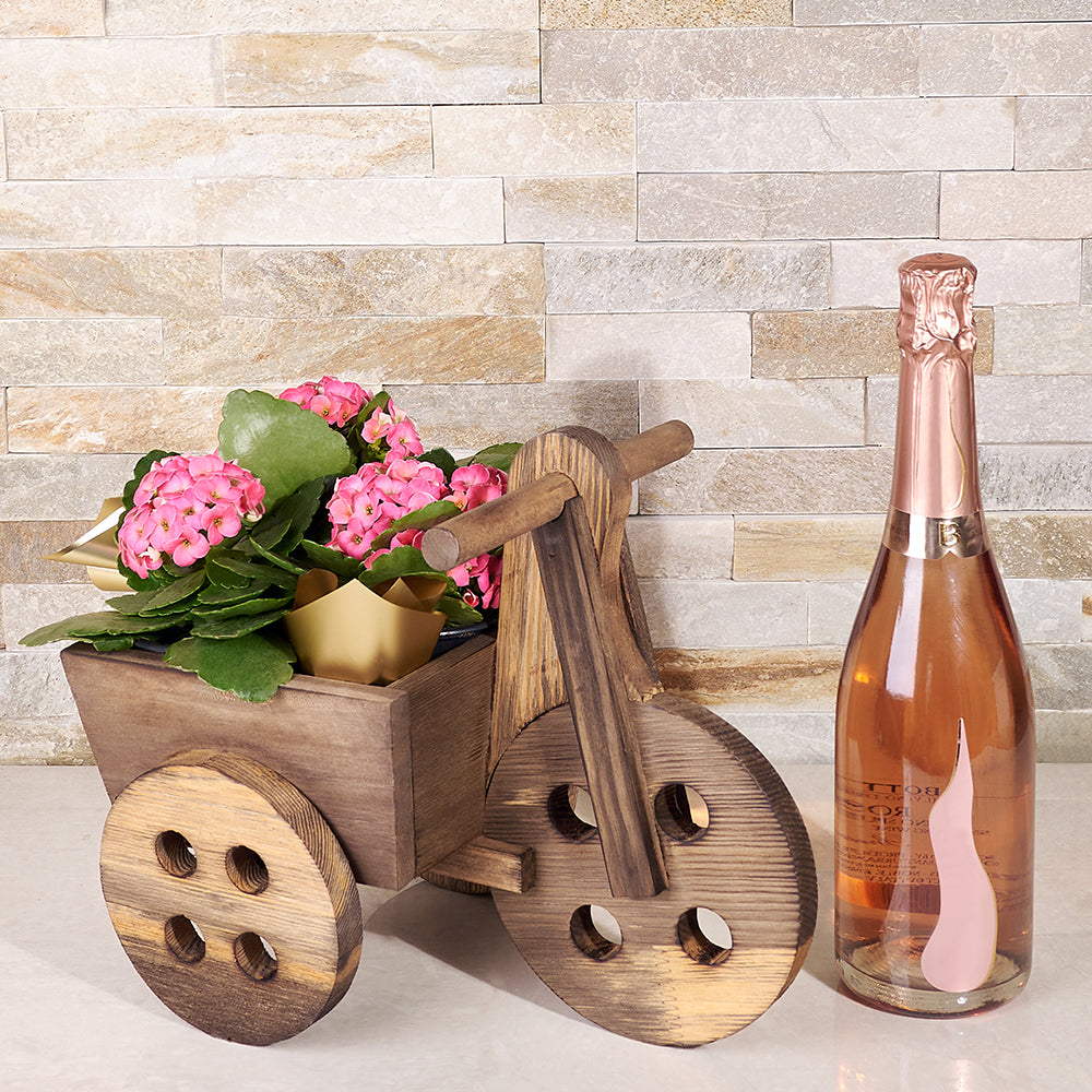 The Flower & Champagne Cart - Gift Baskets Delivery