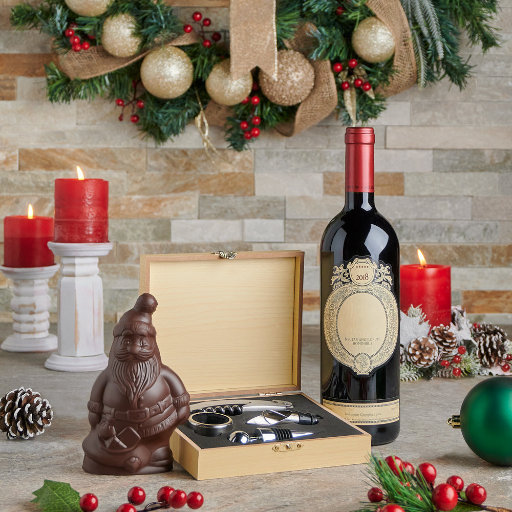 Complete Christmas Wine & Chocolate Gift - Gift Baskets Delivery