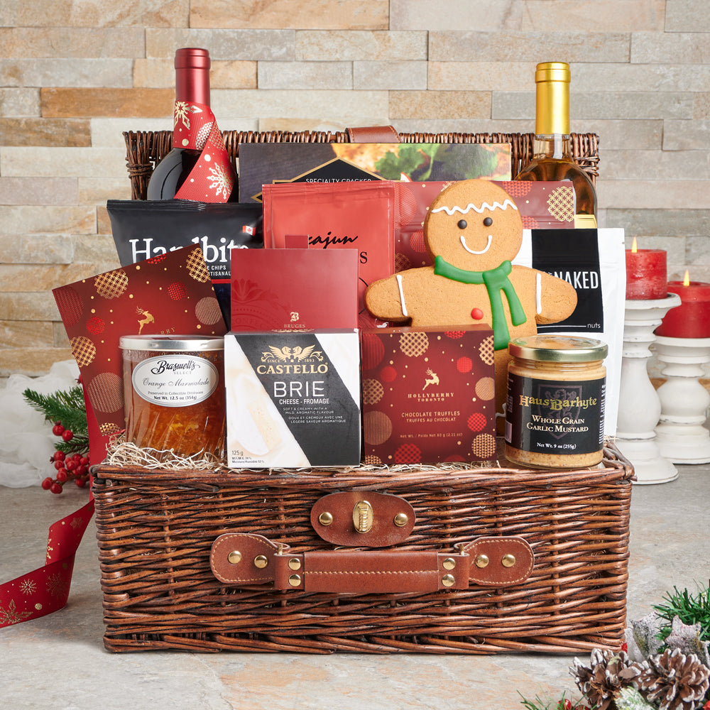 Christmas Wine Bounty Gift Set - Gift Baskets Delivery