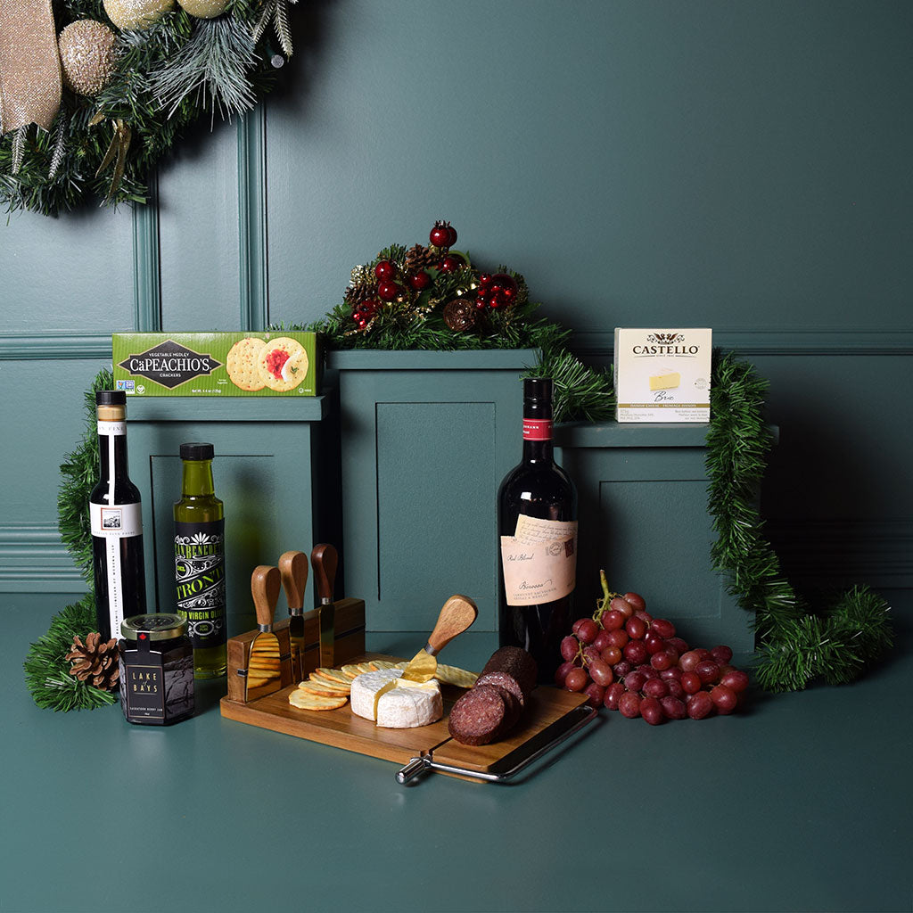 Salami & Cheese Cutting Board Git Set - Gift Baskets Delivery