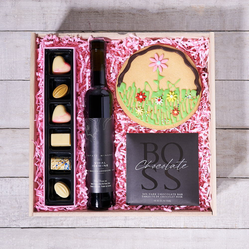 The Elegant Chocolate & Icewine Gift Box - Gift Baskets Delivery The Elegant Chocolate & Icewine Gift Box - Gift Baskets Delivery