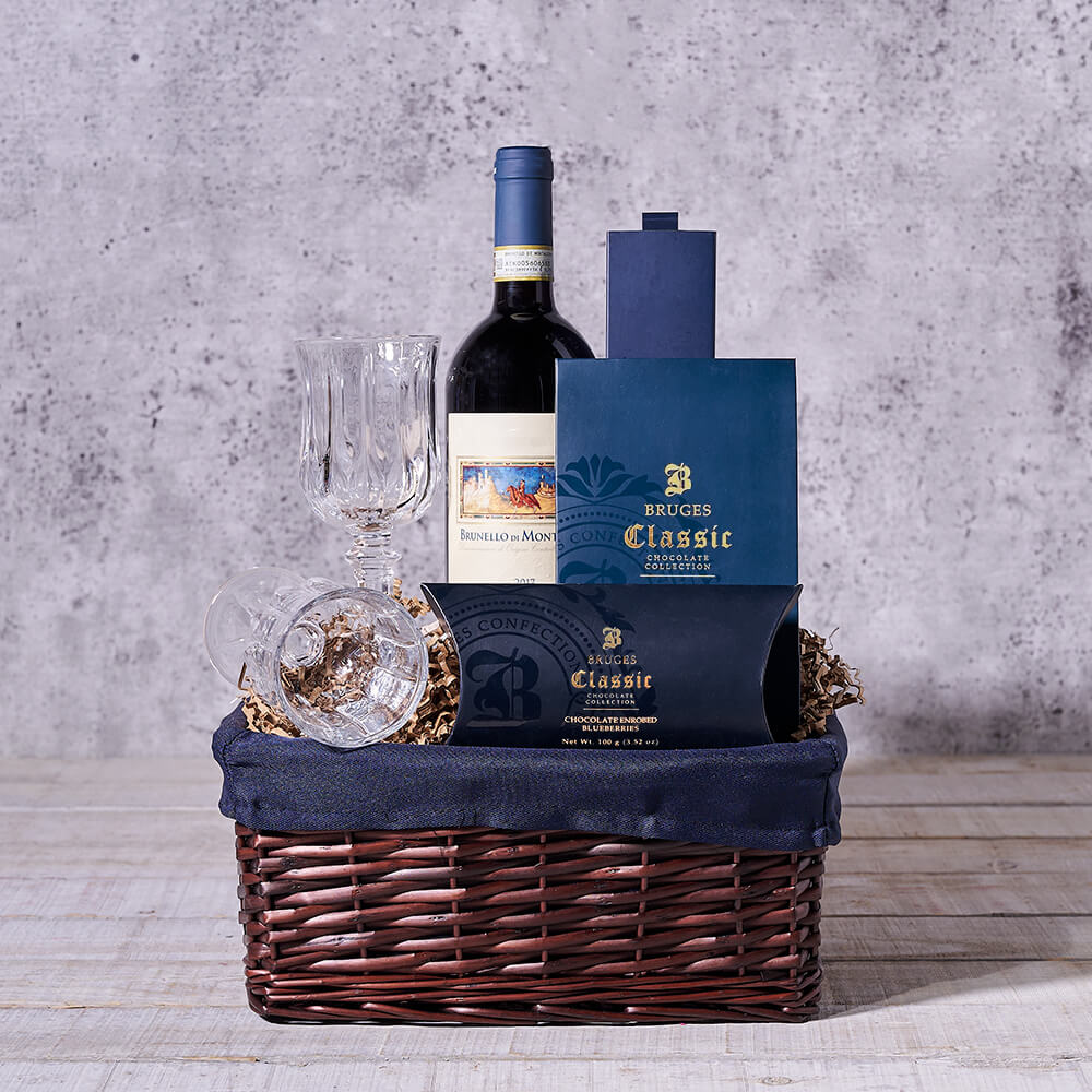 The Royal George Wine Basket - Gift Baskets Delivery