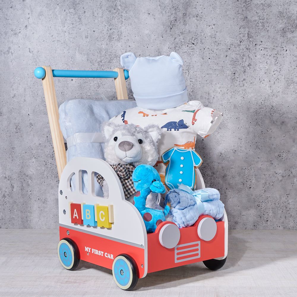Plush Toy & Car Walker Baby Gift - Gift Baskets Delivery Plush Toy & Car Walker Baby Gift - Gift Baskets Delivery