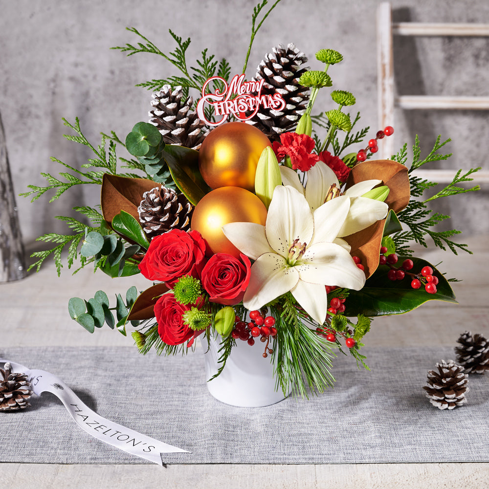 Christmas Cheer Holiday Centerpiece - Gift Baskets Delivery