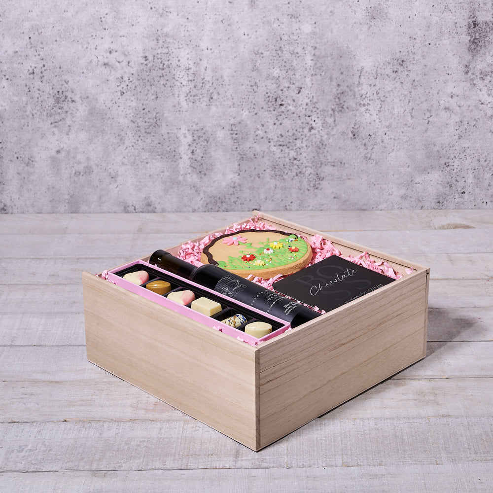 The Elegant Chocolate & Icewine Gift Box - Gift Baskets Delivery