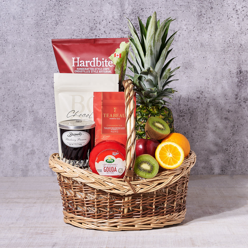 Delightful Fruit & Snack Basket - Gift Baskets Delivery