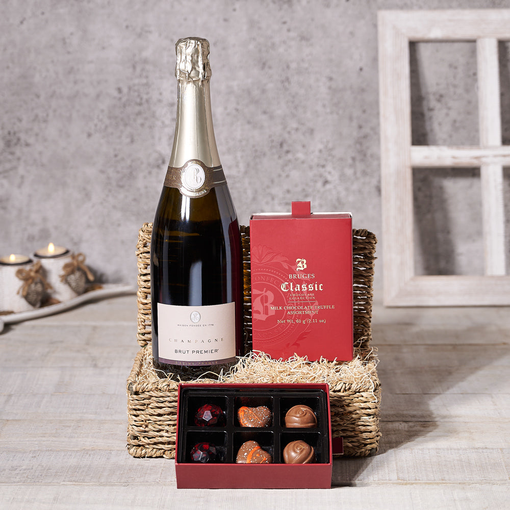 Irresistible Delight Champagne Gift Box - Gift Baskets Delivery