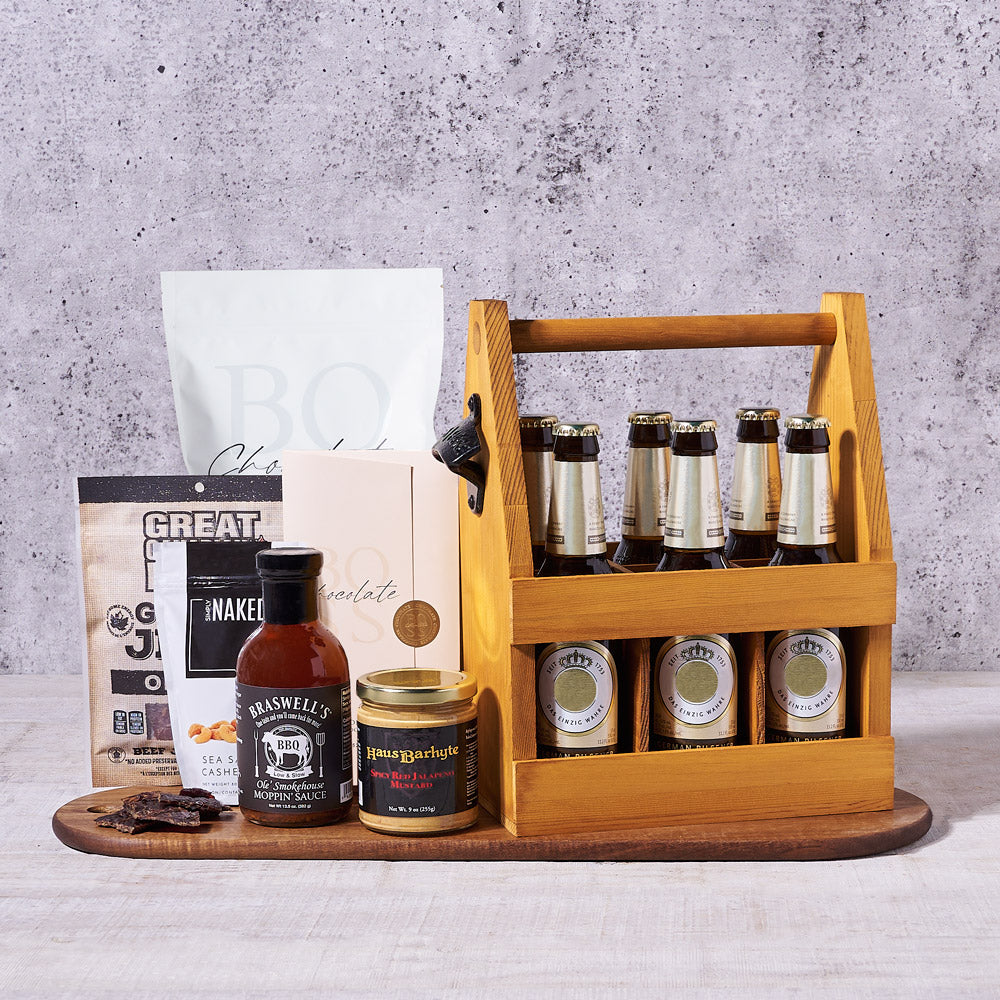 The Grand Beer & BBQ Gift Basket - Gift Baskets Delivery