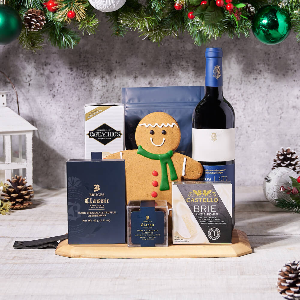 A Perfect Holiday Gift Set With Wine - Gift Baskets Delivery