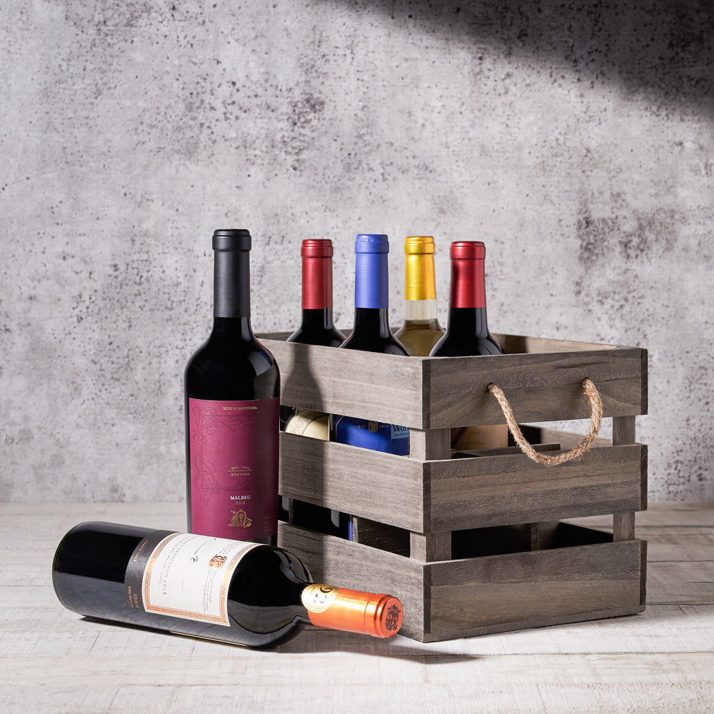 Hazelton’s Six Wine Crate with Premium Wine - Gift Baskets Delivery