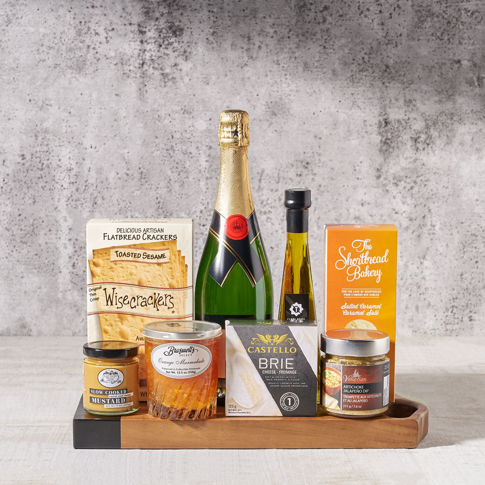 Gourmet Dipping & Champagne Gift Basket - Gift Baskets Delivery