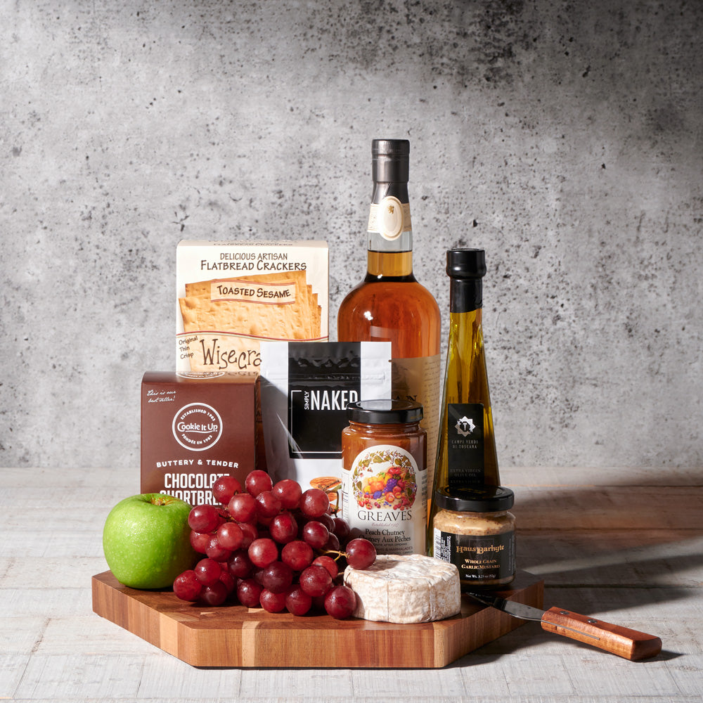 Lake Rosseau Liquor and Cheese Board - Gift Baskets Delivery