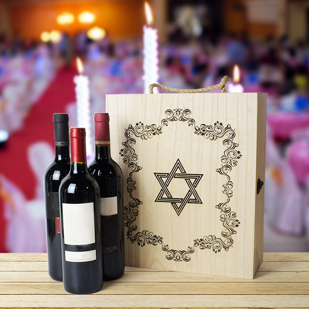 Kosher Wine Trio Gift Basket - Gift Baskets Delivery