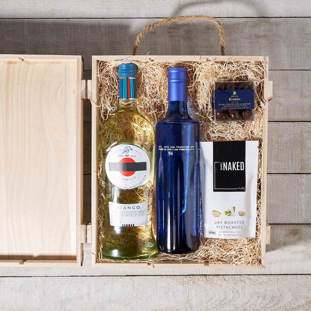 The Martini & Snack Gift Set - Gift Baskets Delivery