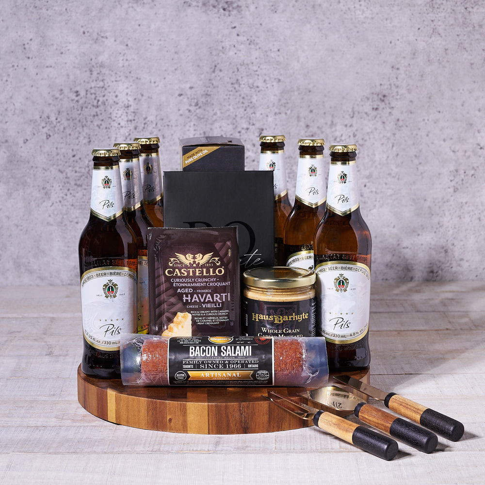 Bedford Appetizer & Beer Gift Set - Gift Baskets Delivery