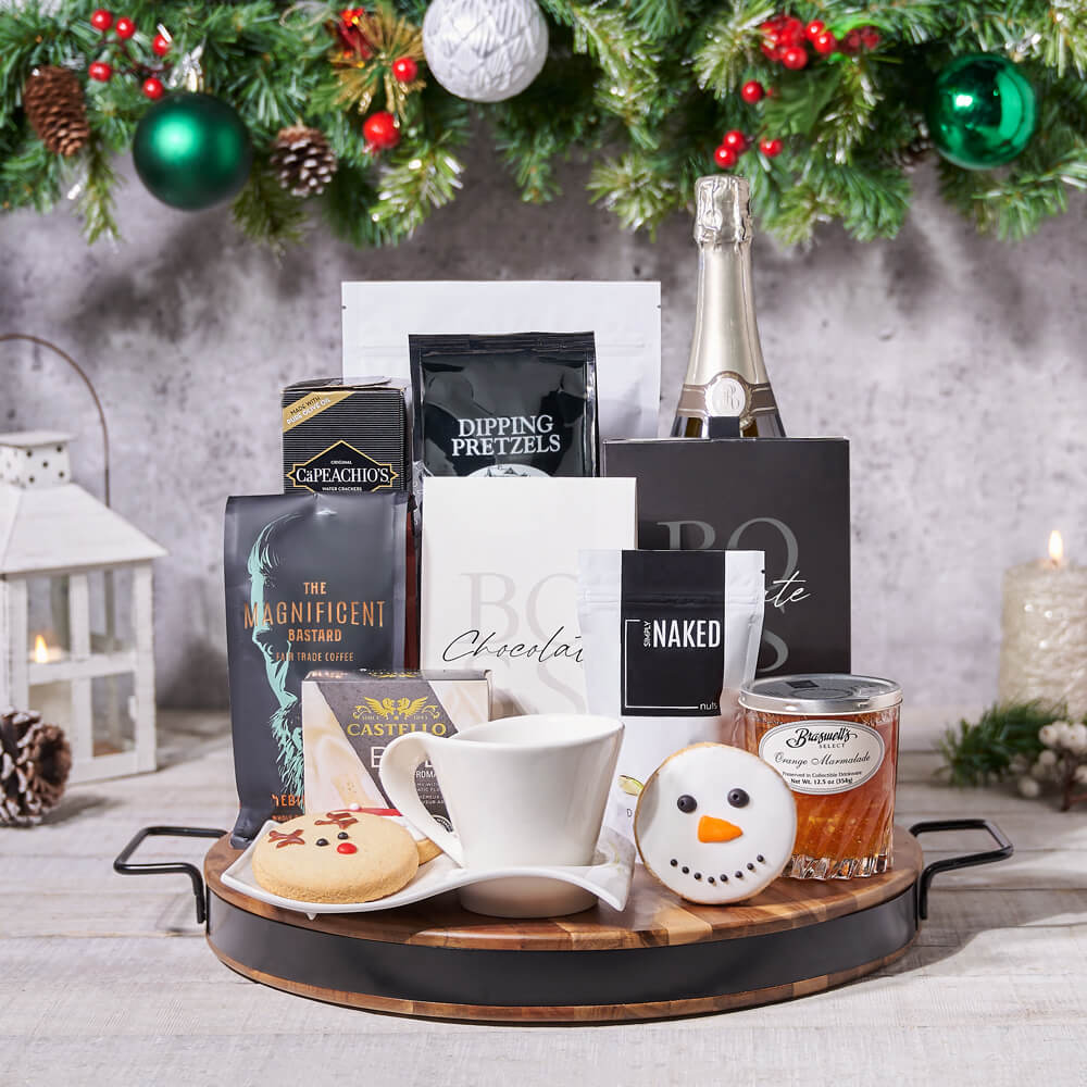 Winter Wonderland Gift Board with Champagne - Gift Baskets Delivery