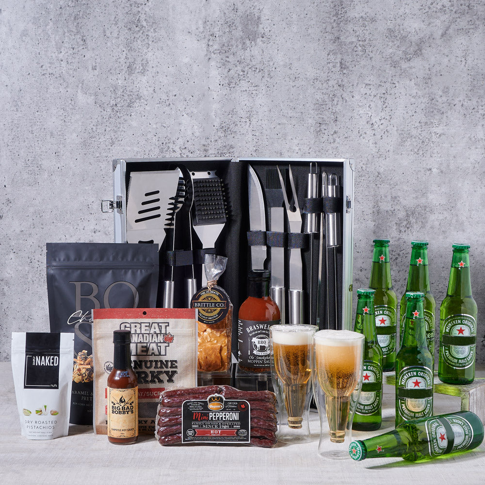 Ice-Cold Beer & Grilling Gift - Gift Baskets Delivery