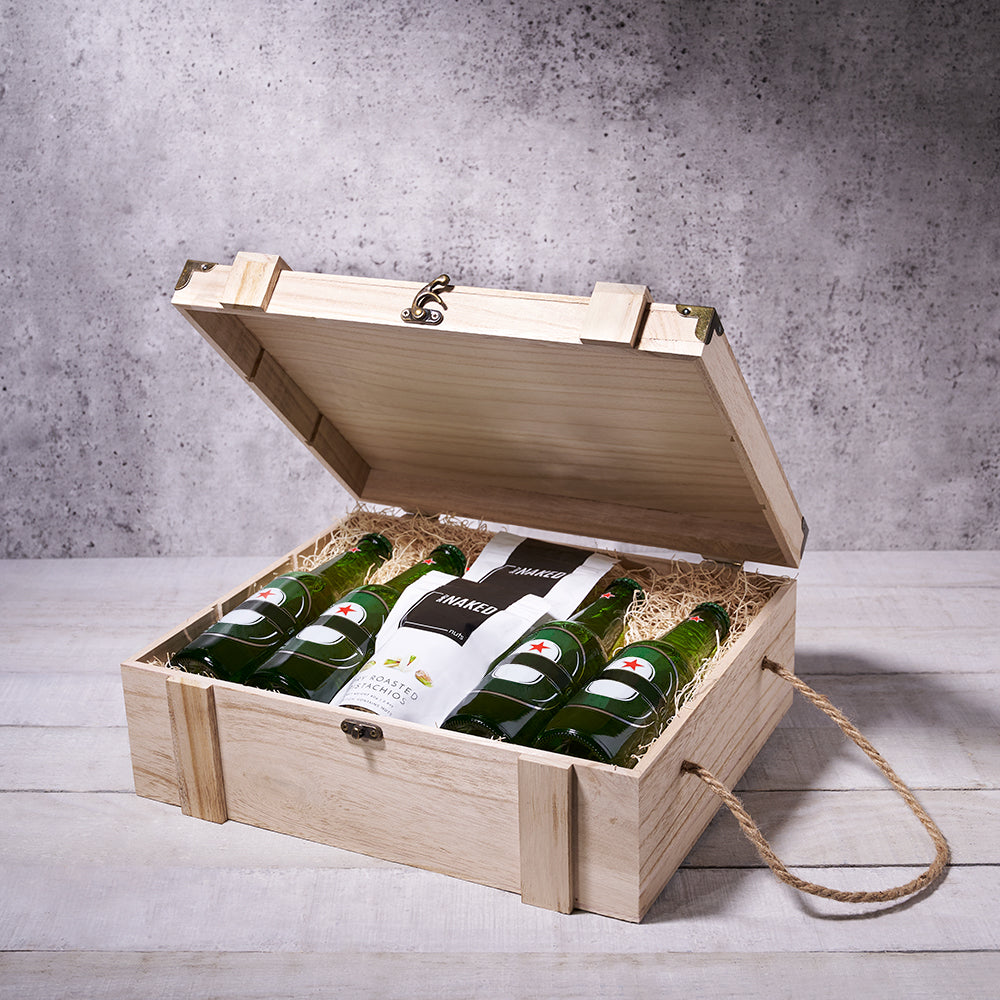 Heineken & Nuts Box - Gift Baskets Delivery