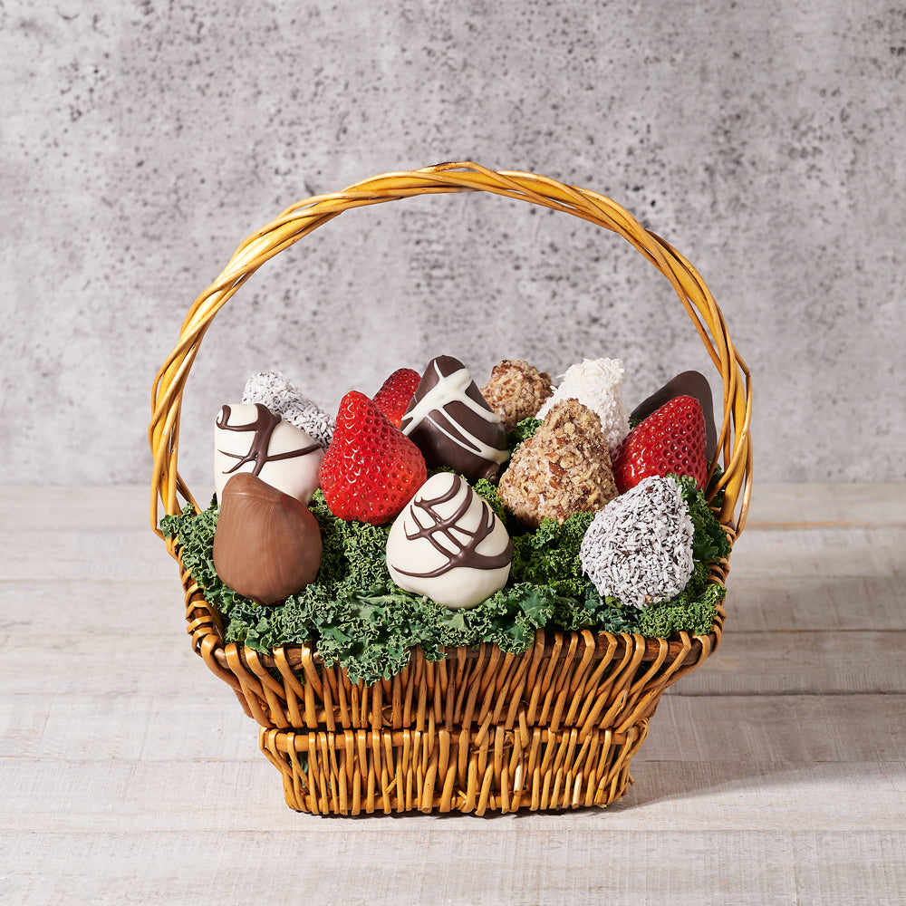 Classic Chocolate Dipped Strawberry Basket - Gift Baskets Delivery