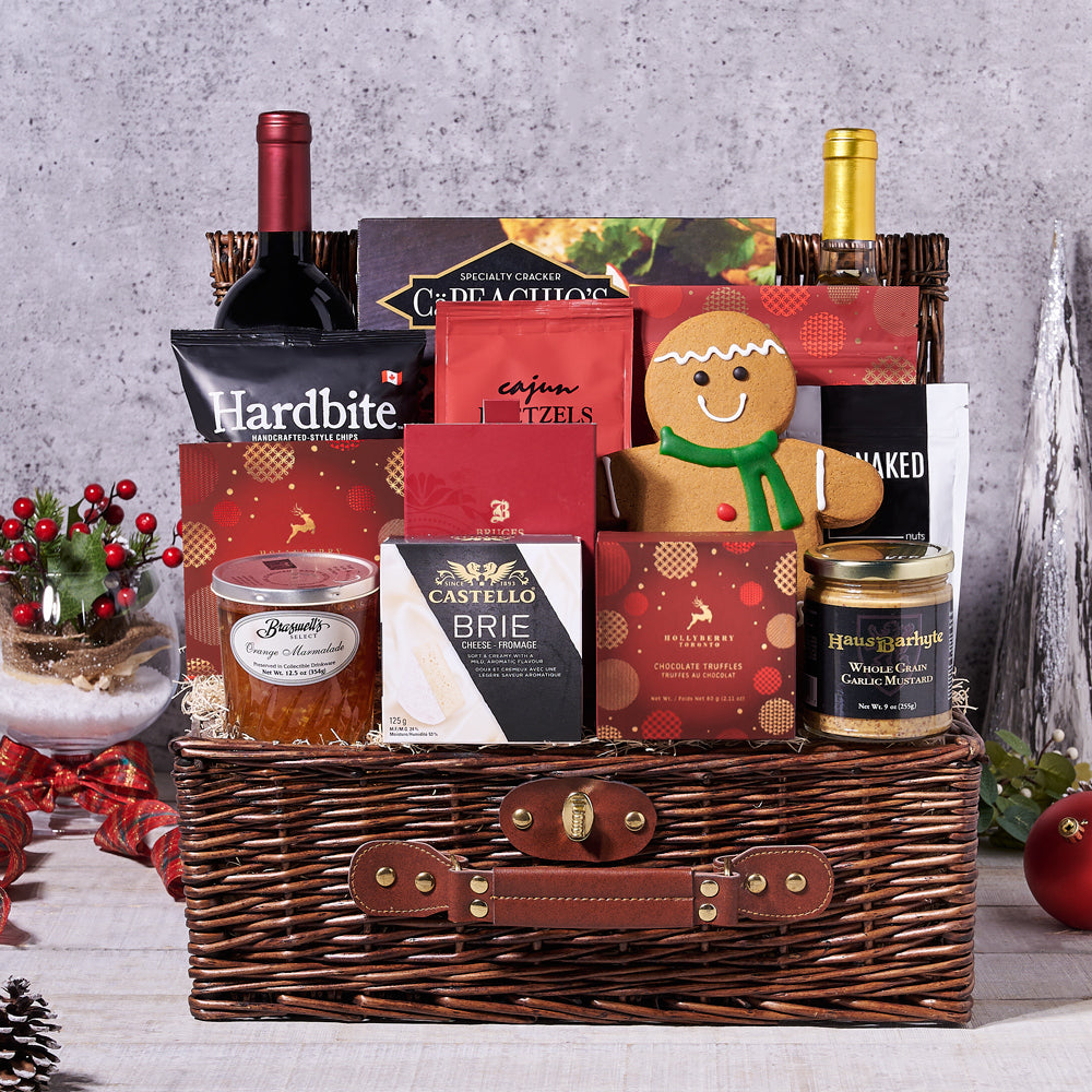 Ample Wine Christmas Gift Basket - Gift Baskets Delivery