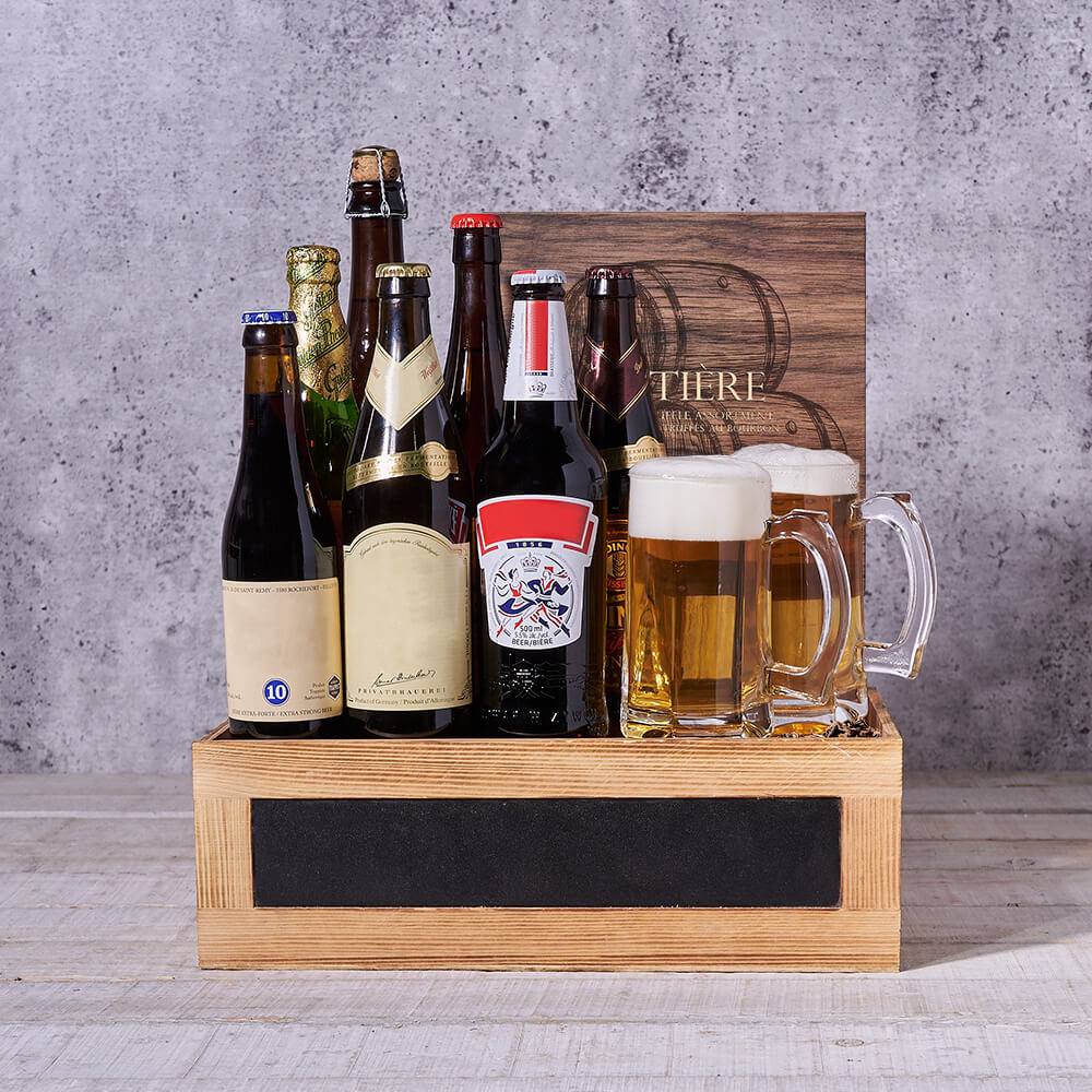 Large Beer & Glass Gift Box - Gift Baskets Delivery