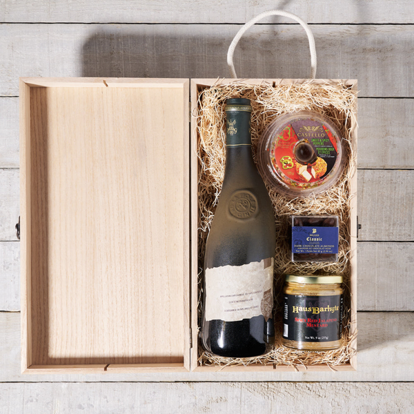 Wine & Hors d'oeuvre Gift Box - Gift Baskets Delivery