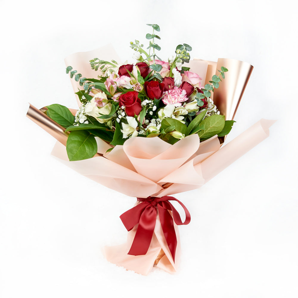 Elegant Mixed Rose Bouquet - Gift Baskets Delivery