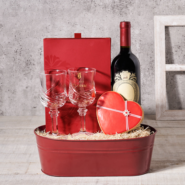 Wine & Chocolate Valentine’s Day Gift Basket - Gift Baskets Delivery