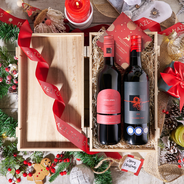 Christmas Wine Duo - Gift Baskets Delivery