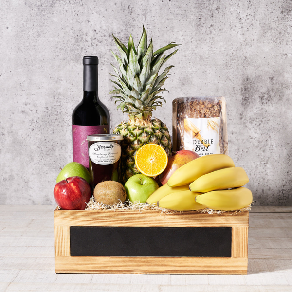 Fruit Abundance Wine Gift Basket - Gift Baskets Delivery