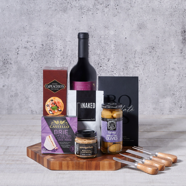 Splendid Treats & Wine Gift Set - Gift Baskets Delivery