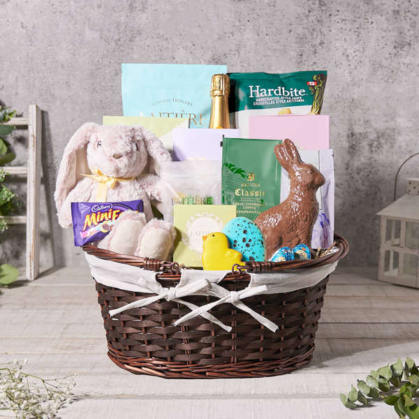 Easter Feast Basket with Champagne - Gift Baskets Delivery