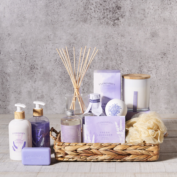 The Lavender Spa Gift Tray - Gift Baskets Delivery