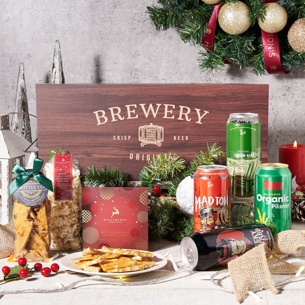 Holiday Craft Beer & Sweet Treat Gift Set - Gift Baskets Delivery