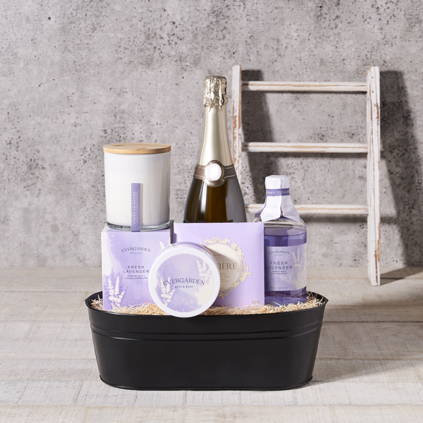 Bath & Champagne Gift Set - Gift Baskets Delivery