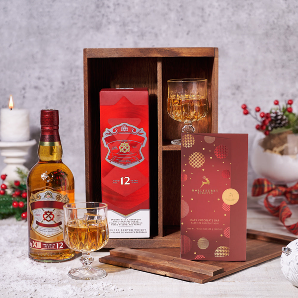 A Very Merry Chocolate & Liquor Gift - Gift Baskets Delivery