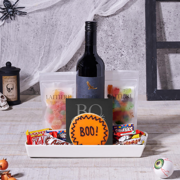 Halloween Wine & Sweets Gift Set - Gift Baskets Delivery